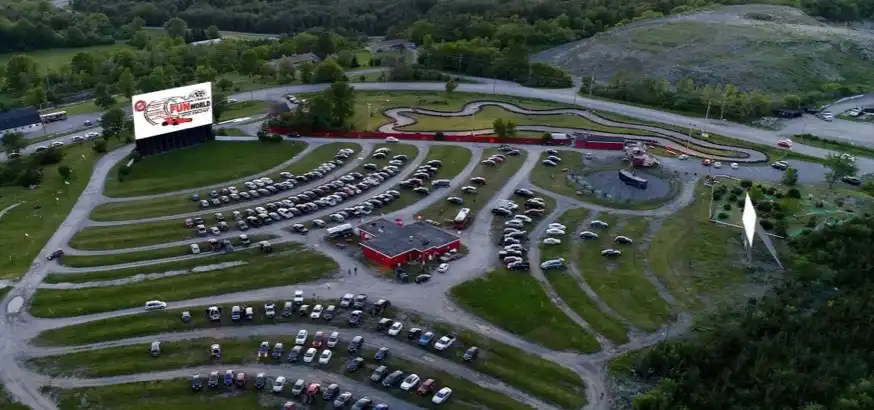 Aerial view of Kingston Drive-in