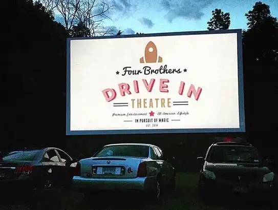 screen at Four Brothers Drive-in