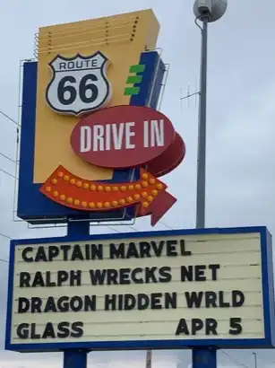 Marquee at Route 66 Drive-in Theater