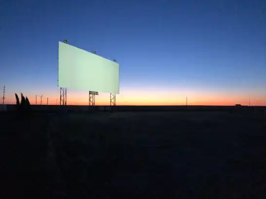 screen at the Quasar Drive-in