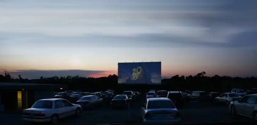 screen at the Bourbon Drive-in