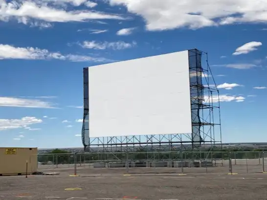 the screen at the drive-in at balloon fiesta park