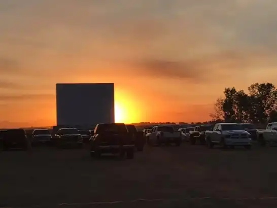 screen at the high river sunset drive-in