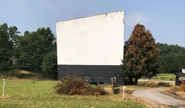 screen at the Pine Hill Drive-in