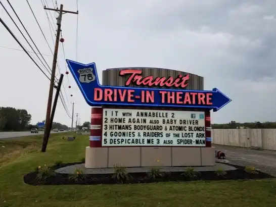 Transit drive-in sign