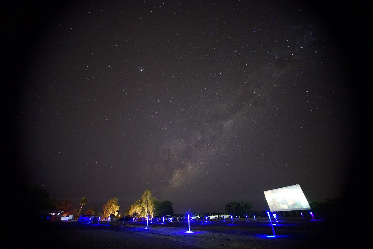 Stardust Drive-in at night