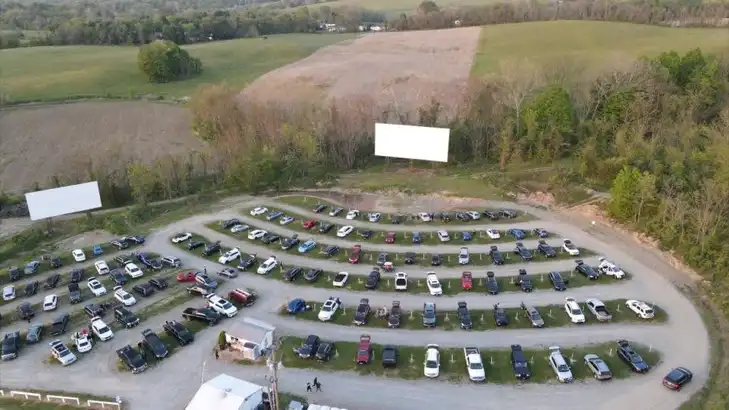 aerial picture of Warwick Drive-in